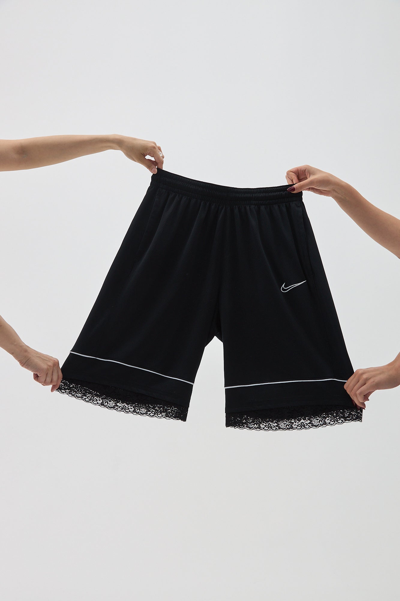 Black Lace Women's Basketball Shorts