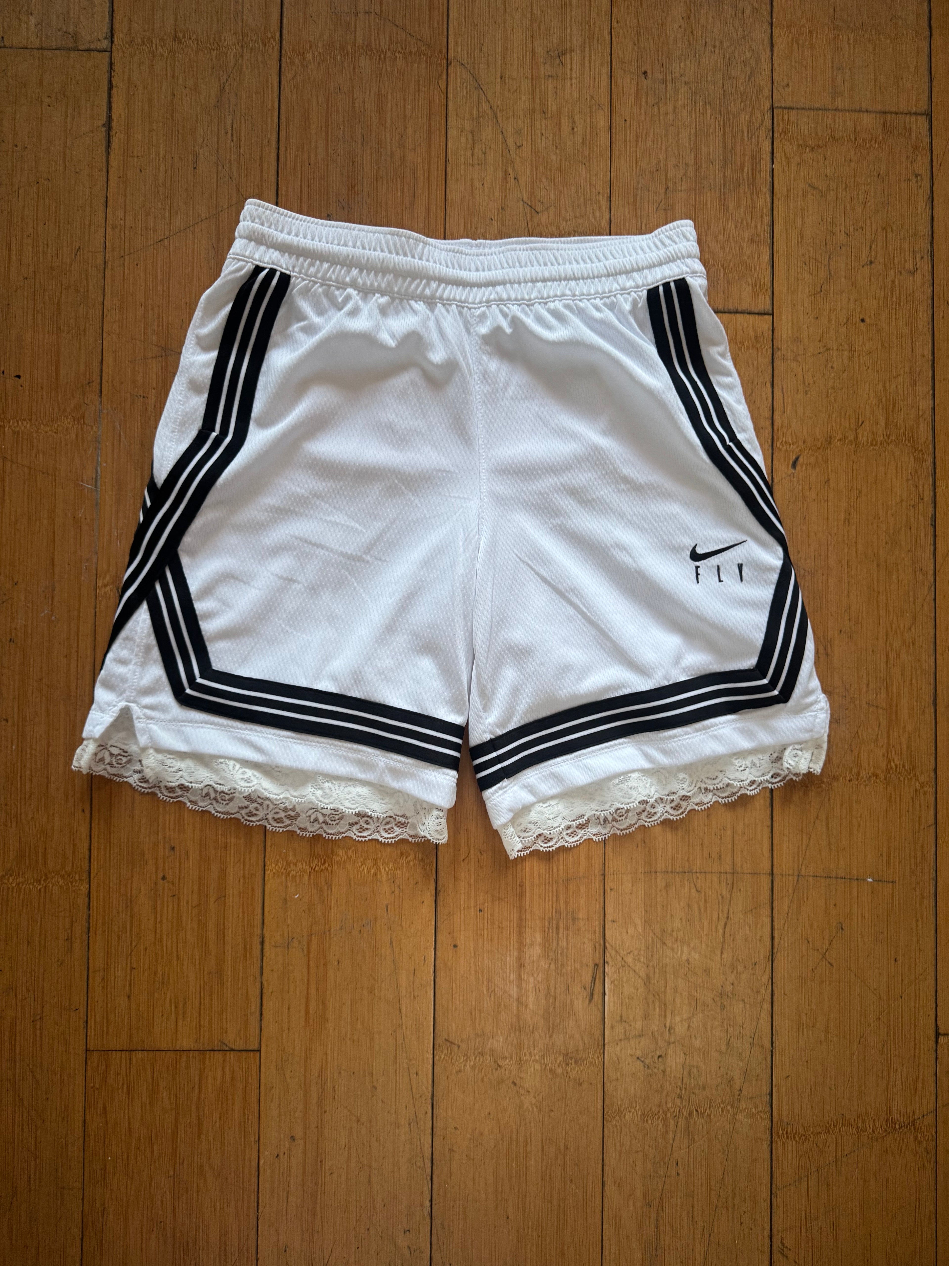 WHITE BASKETBALL SHORTS