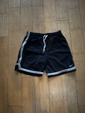 BLACK WITH METALLIC LINING BASKETBALL SHORTS